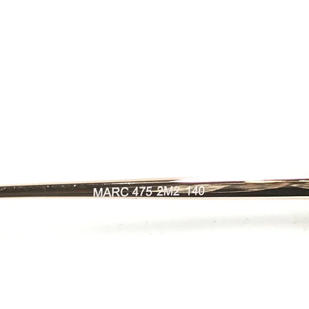 Marc Jacobs Eyeglasses Frames 475 2M2 Black Gold Round Full Rim 52-18-140